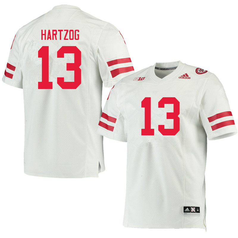 Men #13 Malcolm Hartzog Nebraska Cornhuskers College Football Jerseys Sale-White